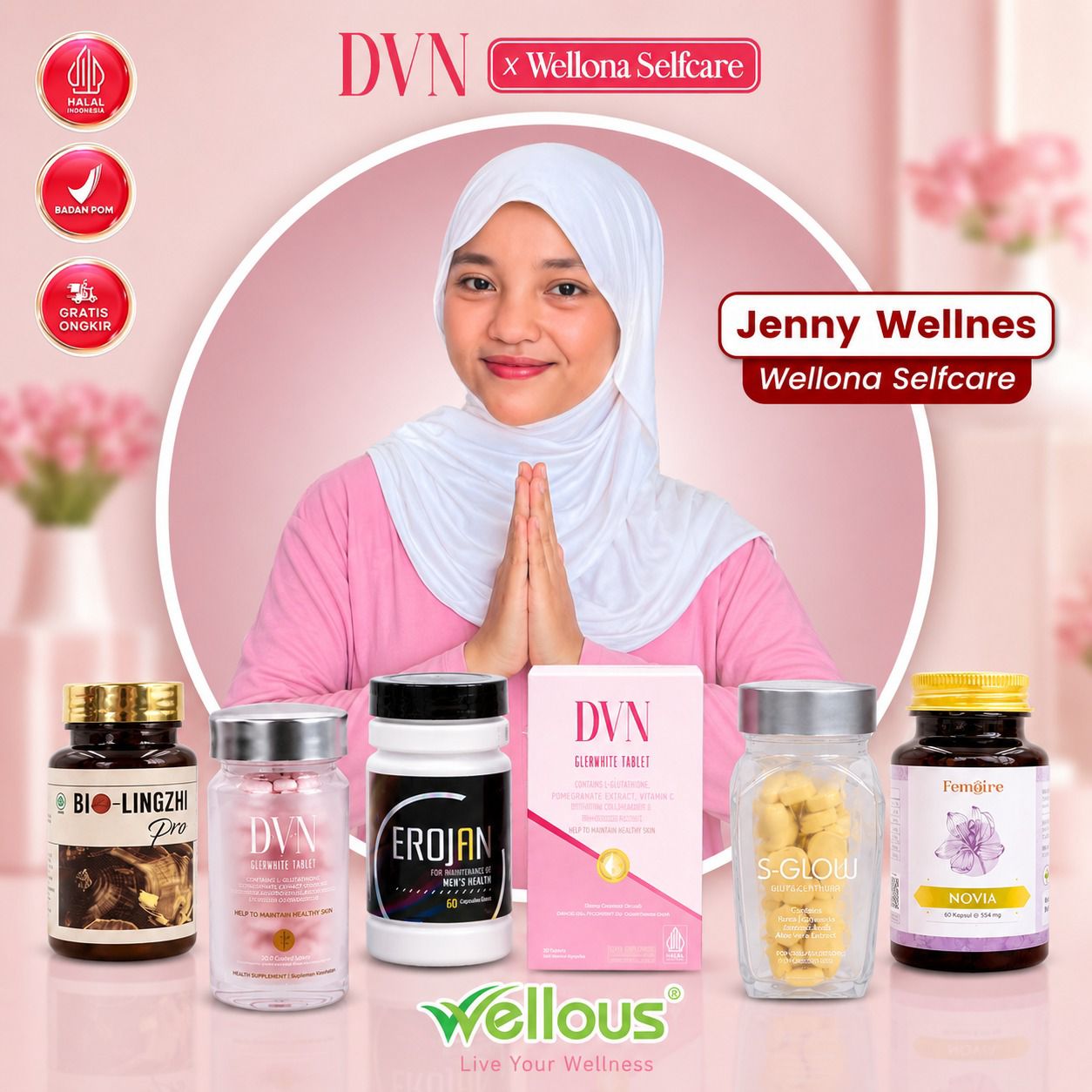 Rangkaian produk kesehatan dan kecantikan Wellona Selfcare